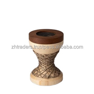 Brûleur à Bakhoor en bois artisanal avec design en fil métallique magnétique Porte-encens de luxe Décoration d'intérieur arabe et cadeaux de fête - Product Image 6