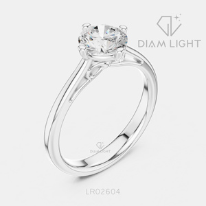 Bague de fiançailles solitaire ronde 1,00 carat, bijoux fins, certifiée IGI, or blanc 14 carats, diamant de laboratoire, bague d'anniversaire - Product Image 2