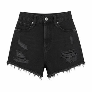 Premium Women <b>Jean</b> <b>Shorts</b> for Casual Summer Outfits Denim <b>Shorts</b> Breathable Quick Dry <b>Black</b> Classic Style - Product Image 3