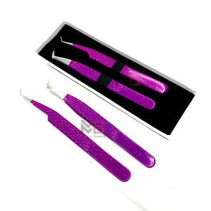 Pinzas para Pestañas con Logotipo Personalizado, Marca Privada, Profesionales, de Precisión, de Acero Inoxidable, Puntiagudas, Antiestáticas, de Alta Calidad - Product Image 2