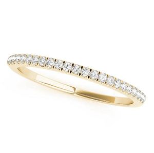 Anillo de Boda de Media Eternidad con Moissanita de Corte Redondo, Plata de Ley 925, Apilable, Anillo de Promesa de Aniversario Nupcial, Regalo para Ella - Product Image 4