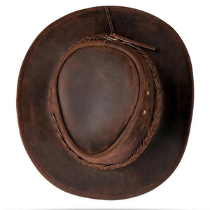 Chapeaux de cowboy en cuir de qualité supérieure pour hommes et femmes, taille réglable, autres matériaux, personnalisables, décontractés, pour fêtes, utilisables en toutes saisons - Product Image 4