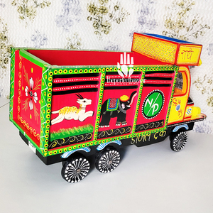 รถบรรทุกไม้เพ้นท์ลายด้วยมือ ผลิตในอินเดีย สินค้าแฟชั่นในกลุ่มงานหัตถกรรม - Product Image 3