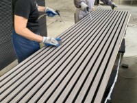Équipement de studio de musique moderne, panneaux acoustiques en bois MDF 3D avec placage, insonorisation