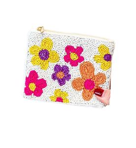 Pochette de pièces de monnaie perlée élégante faite à la main un petit accessoire de porte-monnaie de broderie autoritaire d'Inde pour les sacs fourre-tout promotionnels - Product Image 6