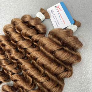 Produit phare Cheveux bouclés à ondes profondes à la vapeur 100% cheveux vierges vietnamiens 20-30 pouces Couleur brune Cheveux en vrac Prix de gros - Product Image 2