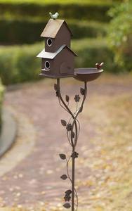 Soporte Metálico para Baño de Pájaros, Comedero Decorativo para Pájaros de Jardín, Bebedero para Pájaros - Product Image 6