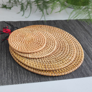 Custom Size <b>Woven</b> Rattan <b>Coaster</b> Handmade OEM Vietnam Factory - Product Image 6