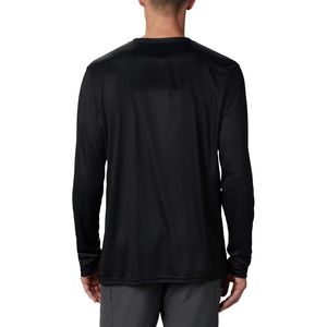 Chemises de pêche pour hommes à manches longues, noires unies, en polyester, UPF 50, séchage rapide, style pull. - Product Image 6