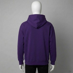 Sudadera con Capucha de Alta Calidad para Hombre, Color Morado con Pedrería, Corte Regular, Informal, Tejida, con Diseño de Puntos Brillantes, Ropa Urbana para Otoño - Product Image 2