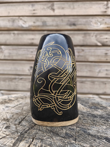 Jarra de Cuerno Vikinga Hecha a Mano, Taza de Cuerno de Búfalo Pulido, Gran Capacidad, Estilo Vintage, Reutilizable, para Cerveza, Regalo para Fiestas, Artesanía para el Hogar - Product Image 6