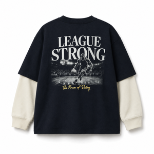 เสื้อยืดโอเวอร์ไซส์แขนสั้นผู้ชาย พิมพ์ลายสกรีน คอกลม ผ้าคอตตอนเจอร์ซีย์ 320 กรัม แต่งขอบตัดกัน สไตล์สตรีท พร้อมโลโก้แบบกำหนดเอง รุ่นวันเท็น - Product Image 5
