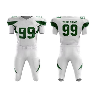 Tenue de football américain haut de gamme 100% polyester à séchage rapide, kits de football prêts pour le match, fabricant OEM, vente en gros en vrac, exportation - Product Image 1