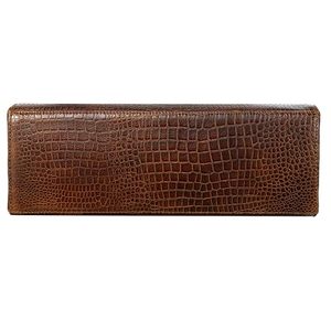 Sac fourre-tout en cuir véritable pour femme, motif alligator, avec bandoulière amovible, fermeture à rabat classique, sac à main durable pour un usage quotidien - Product Image 2