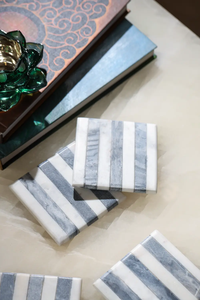 Modern & Stylish Luxury Design Eco-Friendly Marble Coaster Best Quality Customizable White <b>Round</b> Shape 4X4 Inches Drink Coaster - Product Image 5