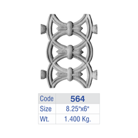 Panneau de balustrade de balcon Tudor Rose en fonte, insert de clôture, garde-corps d'escalier de villa de luxe, grille de terrasse, directement de l'usine