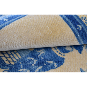 Tapis d'appoint oriental en laine fait main 9x12 - Motif vase chinois traditionnel, tapis vintage noué à la main pour salon - Product Image 5