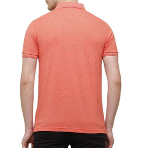 เสื้อโปโลแขนสั้นผู้ชาย สีคอรัล ผ้าคอตตอนเจอร์ซีย์ สีพื้น สวมใส่สบาย ระบายอากาศได้ดี มีกระเป๋า ดีไซน์เรียบง่าย ทรงปกติ ผ้าถัก - Product Image 2