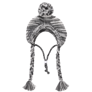 Gorro de Punto para Perro con Pompones, Color Sal y Pimienta, Gorro de Invierno Clásico de Punto con Lazos, Cálido y Cómodo para Perros - Product Image 2