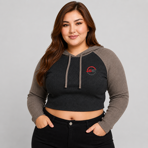 Durable Women's Cropped Hoodie Custom Logo Soft Cotton Fleece Warm Breathable Pullover Casual Wear Women Cropped Hoodie - Product Image 1