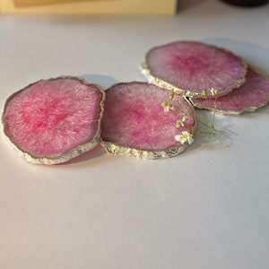 Premium Resin Coasters Handmade Dining <b>Table</b> Drink Coaster Set Low Cost Kitchen Accessory Luxury Resin Coasters - Product Image 4