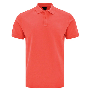 Polo de Manga Corta para Hombre, Color Coral, Tejido Piqué, Corte Regular, Estilo Casual - Product Image 1