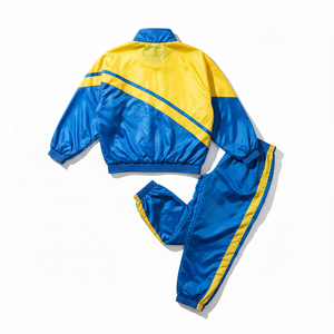 Custom Mens Color Block Patchwork Windbreaker Polyester Nylon Tracksuit Mens Track <b>Zip</b> <b>up</b> <b>Jacket</b> and Shorts Set For Men - Product Image 3