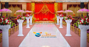 Décoration de passerelle de salle de mariage Lampes marocaines Décoration de passerelle de mariage traditionnelle Lampes marocaines en fibre de mariage arabe - Product Image 3