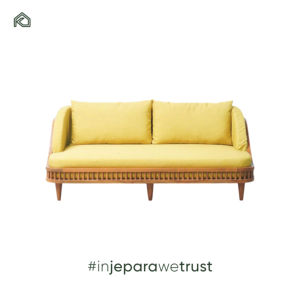 Sofá de Teca Moderno de Dos Plazas para Exteriores, Muebles de Madera Elegantes para Patios, Diseño Portátil, Duradero y Cómodo - Vio - Product Image 3