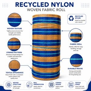 Rollo de Tela Tejida de Nailon Reciclado, Material Textil Ecológico y Duradero para Bolsas, Equipaje, Uso en Exteriores e Industrial - Product Image 6