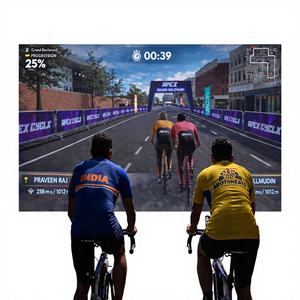 Système de jeu de cyclisme interactif multijoueur Eshark |   Plateforme éducative de fitness en métal avec capteurs, gonflable, 100 kg | - Product Image 2