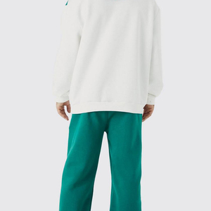 Ensemble de survêtement à capuche pour homme Ville, color-block, manches longues, pantalon à ourlet fendu, poches latérales, respirant, séchage rapide, 100 % coton, décontracté - Product Image 5