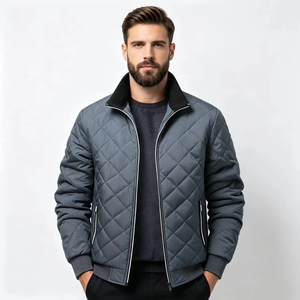 Veste d'hiver à capuche pour homme, coupe-vent, imperméable, en polyester, alternative au duvet, veste décontractée pour l'extérieur - Product Image 3