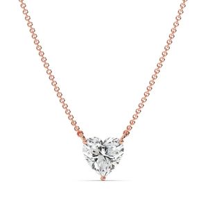 สร้อยคอจี้รูปหัวใจแบบโซลิแทร์ - Product Image 5