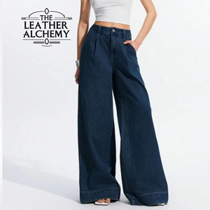 Pantalones Anchos de Estilo Urbano para Mujer, Cintura Alta, Holgados, de Corte Ancho, Modernos, a la Moda, Cómodos, Casuales, para Uso Diario - Product Image 1