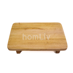 Tabla de Cortar Decorativa Ligera Hecha a Mano de Madera de Caoba Natural, Bandeja Elevada de Madera Sólida Sostenible para Servir Sushi - Product Image 3