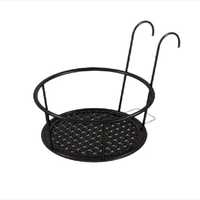 Panier suspendu en bois écologique avec crochets, support de pot de fleurs pour balcon, support de plante rond en bois