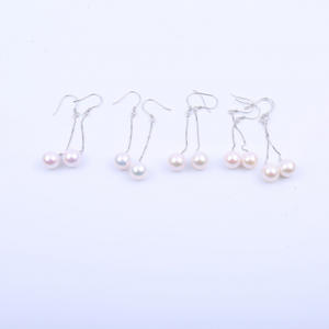 Pendientes Colgantes de Perlas de Agua Dulce de Grado AAAA de Zhuji, de 8-11 mm, Redondos, con Pequeñas Imperfecciones, Joyería Fina y Exquisita - Product Image 4