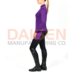 Women Athletic Riding Shirt <b>Long</b> <b>Sleeve</b> Lightweight Breathable Top for Horse Riding Training and Sportswear - Product Image 3