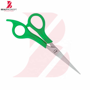 Ciseaux de barbier professionnels en plastique vert personnalisés OEM, design ergonomique, outils de coiffure pour salon - Product Image 6