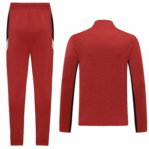 Chándal Deportivo para Hombre, Color Rojo y Negro, con Cierre Completo, Cuello Alto, Transpirable, de Poliéster, para Otoño - Product Image 2
