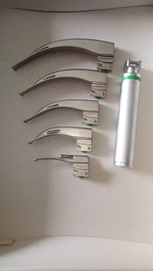 Macintosh Fiber <b>Optic</b> Laryngoscope <b>Instrument</b> Set 5 Blades Professional Manual Intubation Equipment Stainless - Product Image 5
