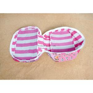 Hermoso juego de 3 bolsas de algodón acolchadas con estampado de bloques, neceser de viaje para mujer, bolsas y estuches de almacenamiento para cosméticos - Product Image 5