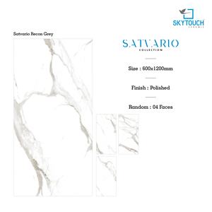 Baldosas de Porcelana Vitrificada de Lujo para Piso, 600x1200 mm, Decoración de Piedra para Habitaciones, Satvario, Superficie Pulida y Esmaltada, Estilo Mármol - Product Image 3