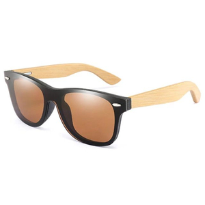 Lunettes de soleil rondes en bois polarisées, fabriquées à la main, écologiques, style rétro, montures en bois, logo personnalisé, vente en gros - Product Image 3