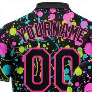 Polo zippé personnalisé OEM pour homme, séchage rapide, manches courtes, sublimation imprimée, logo frontal - Product Image 6