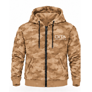 Camel Camo <b>Tracksuit</b> Unisex Zip Up Hoodie Jogger Pants Set Customized <b>Camouflage</b> Athletic Sportswear Casual Training Outfit - Product Image 1