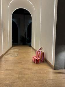 Custom Eco-Friendly Recycled Striped Stand Nylon Shopping <b>Tote</b> <b>Bag</b> Fashionable Reusable Zipper Cosmetic Pouches Travel Large - Product Image 6