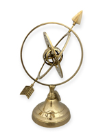 Sphère armillaire en laiton à 6 anneaux, instrument astronomique éducatif léger pour la décoration nautique, de la maison et du bureau