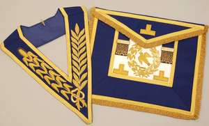 ชุดผ้ากันเปื้อนและปลอกคอสำหรับพิธีกรรมขั้นสูงของสมาคมเมสัน - Product Image 3